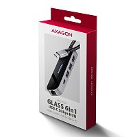 AXAGON HMC-6GLN, USB 5Gbps hub, 2x USB-A, USB-C, HDMI 4k/60Hz, RJ-45 GLAN, PD 100W, kabel USB-C 20cm AXAGON HMC-6GLN, USB 5Gbps hub, 2x USB-A, USB-C, HDMI 4k/60Hz, RJ-45 GLAN, PD 100W, kabel USB-C 20cm