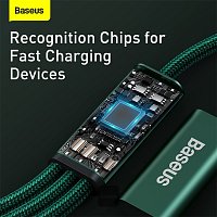 Baseus datový kabel Rapid 3v1 USB-C/microUSB, Lightning, USB-C 1,5m PD 20W zelený Baseus datový kabel Rapid 3v1 USB-C/microUSB, Lightning, USB-C 1,5m PD 20W zelený