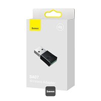 Baseus bezdrátový bluetooth adaptér BA07 černý Baseus bezdrátový bluetooth adaptér BA07 černý