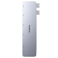Baseus Dokovací stanice Ultra Joy 6v1 (USB-C PD, 3xUSB 3.0, SD/TF) šedá Baseus Dokovací stanice Ultra Joy 6v1 (USB-C PD, 3xUSB 3.0, SD/TF) šedá