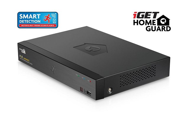 iGET HGNVK85304 - Kamerový PoE FullHD set, 8CH NVR + 4x IP 1080p kamera, SMART detekce, W/M/Andr/iOS