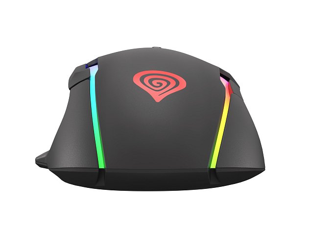 Tichá herní myš Genesis Xenon 220, RGB podsvícení, software, 6400 DPI