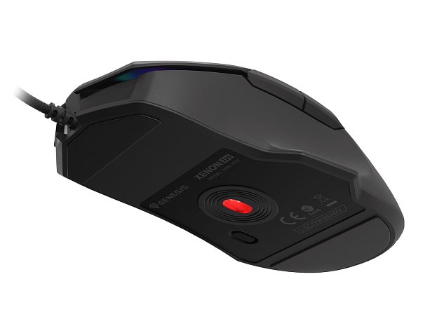 Tichá herní myš Genesis Xenon 220, RGB podsvícení, software, 6400 DPI