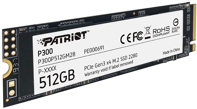 PATRIOT P300/512GB/SSD/M.2 NVMe/3R
