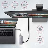 AXAGON HMC-6M2, USB 3.2 Gen 1 hub, 2x USB-A, HDMI, RJ-45 GLAN, SATA M.2, PD 100W, kabel USB-C 18cm AXAGON HMC-6M2, USB 3.2 Gen 1 hub, 2x USB-A, HDMI, RJ-45 GLAN, SATA M.2, PD 100W, kabel USB-C 18cm