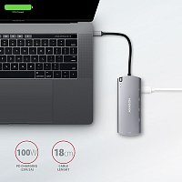 AXAGON HMC-6M2, USB 3.2 Gen 1 hub, 2x USB-A, HDMI, RJ-45 GLAN, SATA M.2, PD 100W, kabel USB-C 18cm AXAGON HMC-6M2, USB 3.2 Gen 1 hub, 2x USB-A, HDMI, RJ-45 GLAN, SATA M.2, PD 100W, kabel USB-C 18cm