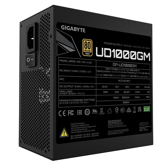 GIGABYTE zdroj 1000W 80PLUS Gold Modular UD