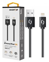 ALIGATOR Datový kabel 2A, Lightning černý