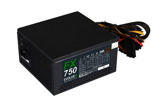 EVOLVEO FX 750 , zdroj 750W ATX, 14cm, tichý, 80+ bronze, bulk