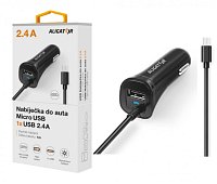 Aligator nab. do auta 2xUSB výstupem 2,4A, černá