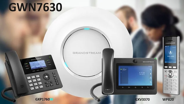 Grandstream GWN7630, AP, 802,11ac, dual band 4x4:4, 16 SSDI, 200+ konk. WiFi klientů, signál 175m, P