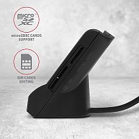 AXAGON CRE-SM2, USB-A StandReader 4-slot čtečka Smart card (eObčanka) + SD/microSD/SIM, kabel 1.3 m AXAGON CRE-SM2, USB-A StandReader 4-slot čtečka Smart card (eObčanka) + SD/microSD/SIM, kabel 1.3 m