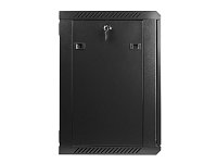 Nástěnný rack 19'' 12U 600X450mm černý flat pack
