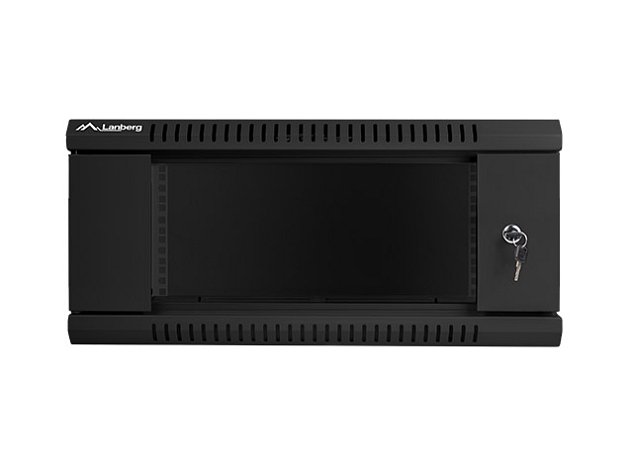 Nástěnný rack 19'' 4U 600X450mm černý flat pack
