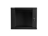 Nástěnný rack 19'' 9U 600X450mm černý flat pack