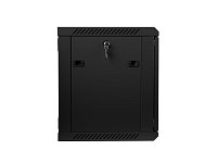 Nástěnný rack 19'' 9U 600X450mm černý flat pack