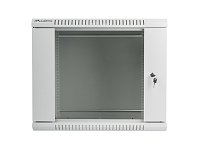Nástěnný rack 19'' 9U 600X450mm šedý flat pack