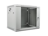 Nástěnný rack 19'' 9U 600X450mm šedý flat pack