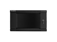 Nástěnný rack 19'' 6U 600X450mm černý flat pack