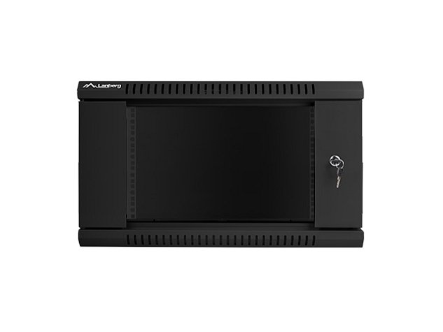 Nástěnný rack 19'' 6U 600X450mm černý flat pack