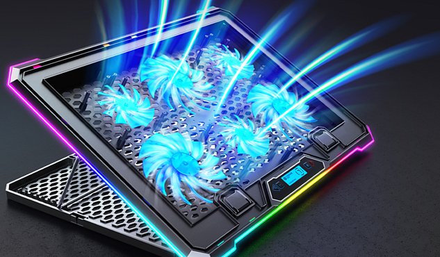 EVOLVEO Ania 9 RGB, nastavitelný podstavec pro notebook