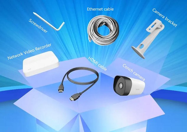 Tenda K4P-4TR - PoE kamerový set 4MPx, 4CH NVR + 4x IP kamera 4MPx, IP67, zvuk, web. rozhraní,CZ app