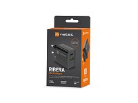 Universální nabíječka Natec RIBERA 20W 1X USB-A + 1X USB-C, černá Universální nabíječka Natec RIBERA 20W 1X USB-A + 1X USB-C, černá