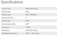 MikroTik MTAO-LTE-5D-SQ,Všesměrová 5dBi LTE anténa