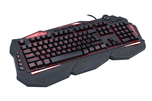 Herní klávesnice C-TECH Scorpia V2 (GKB-119), pro gaming, CZ/SK, 7 barev podsvícení, programovatelná