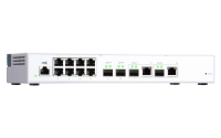 QNAP řízený switch QSW-M408-2C (12portů: 8x Gigabit port + 4x 10G SFP+ /2x 10GbE kombo porty)