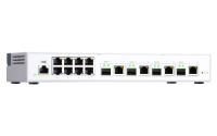 QNAP řízený switch QSW-M408-4C (12 portů: 8x Gigabit port + 4x 10G SFP+ / 10GbE kombo porty)