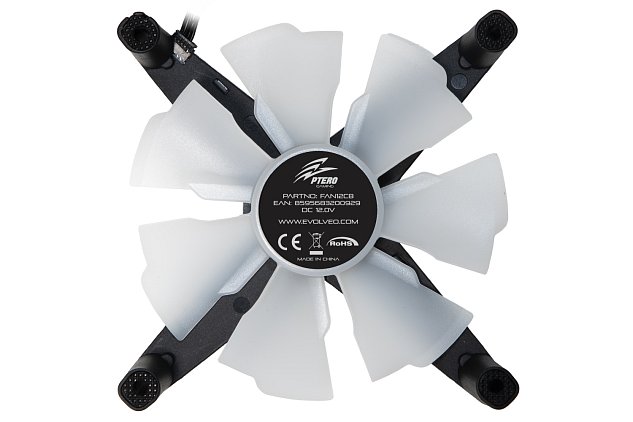 EVOLVEO Ptero 12CB, PWM, 4pin, LED modrý, 12V  ventilátor 120mm
