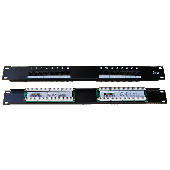 DATACOM Patch panel 16p.,UTP, Cat5e,1U,19