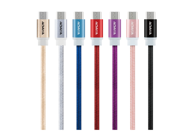 ADATA Micro USB kabel pletený 1m černý