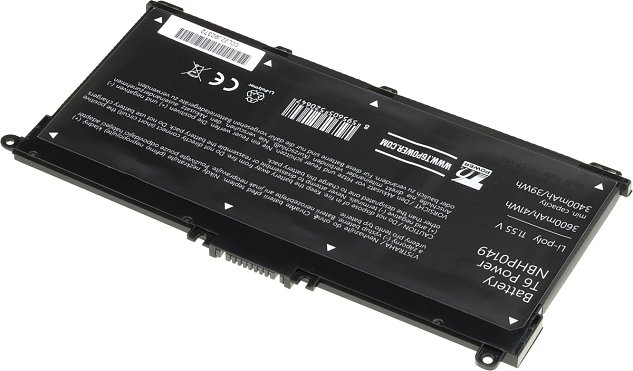Baterie T6 power HP 250 G7, 255 G7, 15-cs000, 15-da000, 17-by000, 3600mAh, 41Wh, 3cell, Li-pol