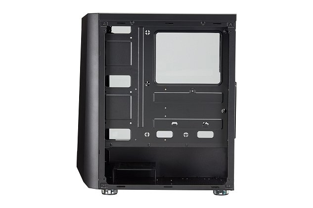 FSP/Fortron ATX Midi Tower CMT151 Black, průhledná bočnice, 1 x A. RGB LED 120 mm ventilátor
