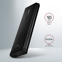 AXAGON EEM2-UB2 USB-C 10Gbps - M.2 NVMe SSD ARROW box, černý AXAGON EEM2-UB2 USB-C 10Gbps - M.2 NVMe SSD ARROW box, černý