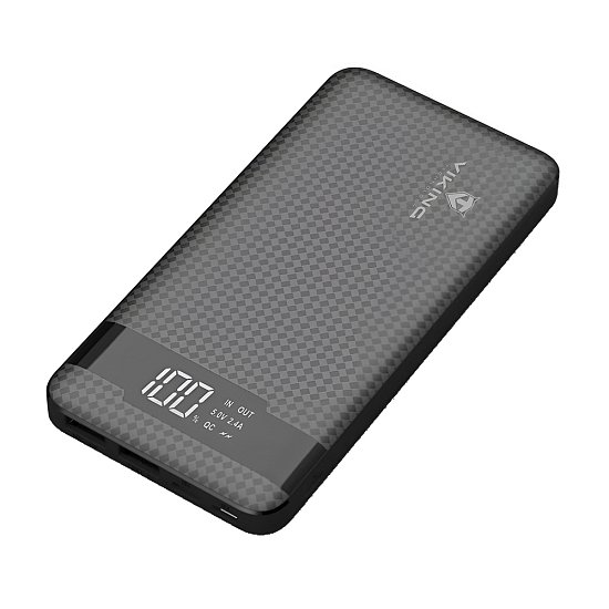 VIKING POWER BANK PN-961 QC3.0 10000mah, QUICK CHARGE 3.0, Černá