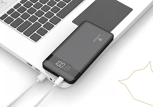 VIKING POWER BANK PN-961 QC3.0 10000mah, QUICK CHARGE 3.0, Černá