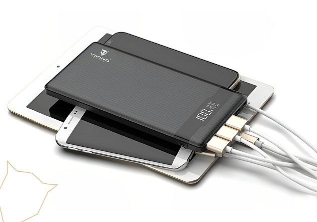 VIKING POWER BANK PN-962 QC3.0 20000mah, QUICK CHARGE 3.0, Černá