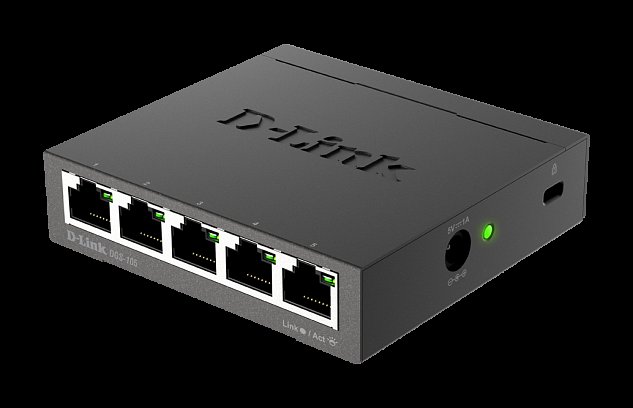 D-Link DGS-105 kovový 5-port 10/100/1000 Switch