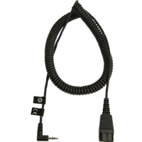 Jabra QD-2,5mm, 0,5-2m, coiled