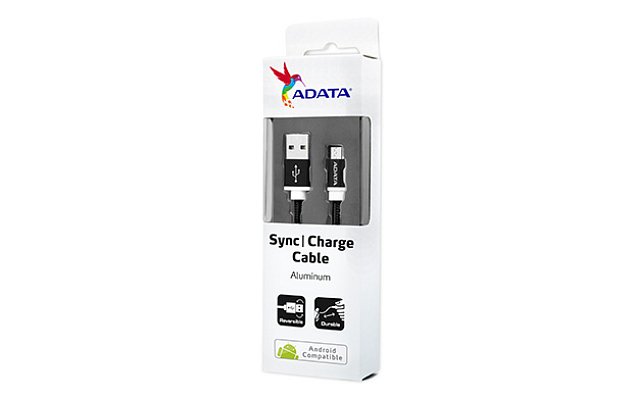 ADATA Micro USB kabel pletený 1m černý