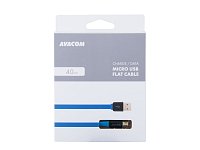 Kabel AVACOM MIC-40B USB - Micro USB, 40cm, modrá