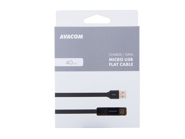 Kabel AVACOM MIC-40K USB - Micro USB, 40cm, černá