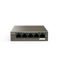 Tenda TEG1105P-4-63W PoE AT switch 4x PoE 802.3af/at, 5x 1 Gb/s, PoE celkem 63W, fanless, PoE+ Tenda TEG1105P-4-63W PoE AT switch 4x PoE 802.3af/at, 5x 1 Gb/s, PoE celkem 63W, fanless, PoE+