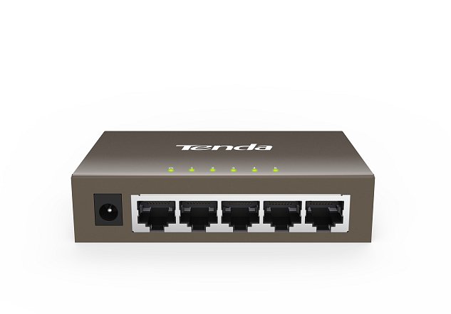Tenda TEG1005D - 5x 10/100/1000 Mbps Kovový Switch, Fanless - bez ventilátorů, ochrana 6 kV