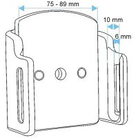 Brodit držák do auta na mobilní telefon nastavitelný, bez nabíjení, š. 75-89 mm, tl. 6-10 mm Brodit držák do auta na mobilní telefon nastavitelný, bez nabíjení, š. 75-89 mm, tl. 6-10 mm