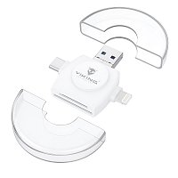 VIKING ČTEČKA PAMĚŤOVÝCH KARET V4 USB3.0 4V1 bílá