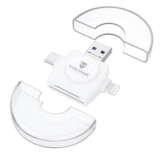 VIKING ČTEČKA PAMĚŤOVÝCH KARET V4 USB3.0 4V1 bílá